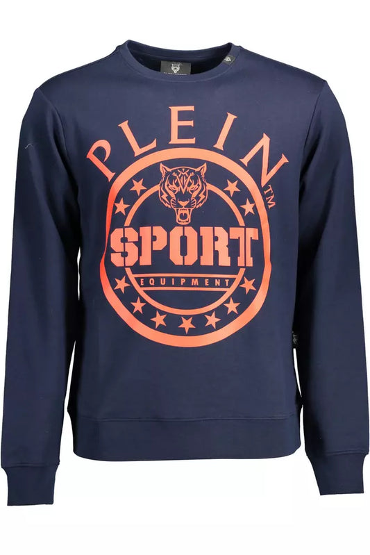 Plein Sport Blauer Baumwollpullover für Männer