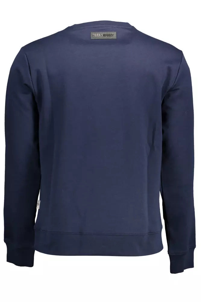 Plein Sport Blauer Baumwollpullover für Männer