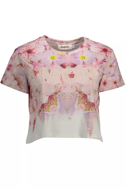 Desigual Pink Cotton Women's Top