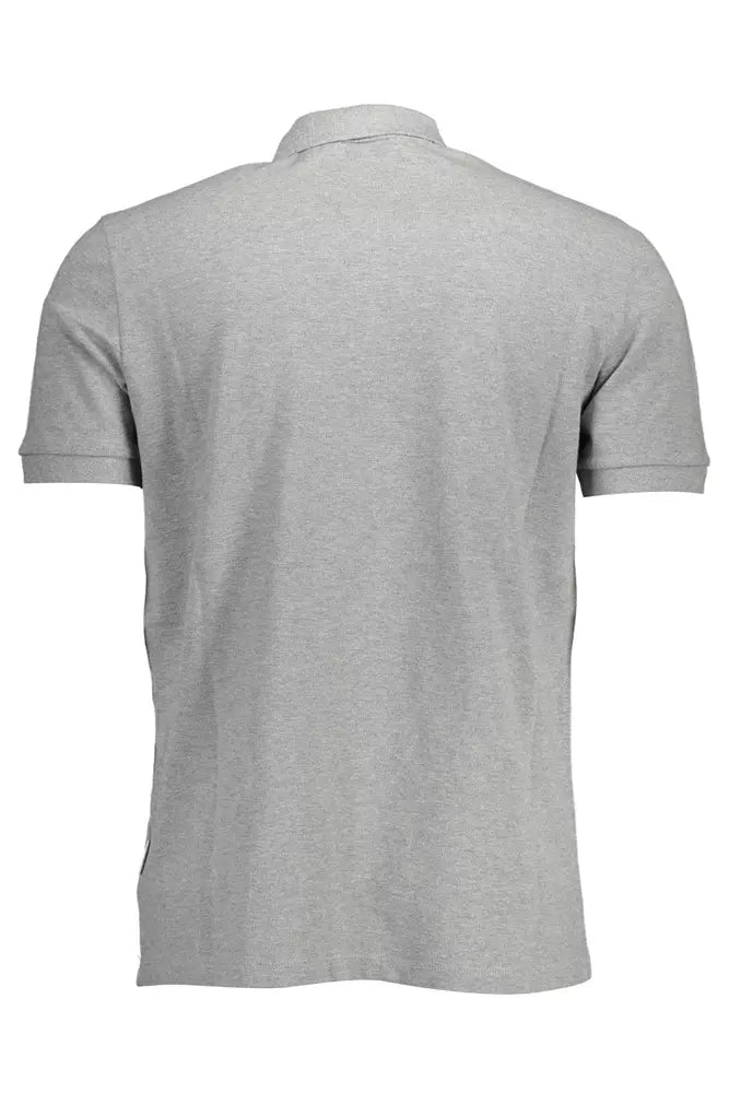 Napapijri Grey Cotton Polo Shirt for Men