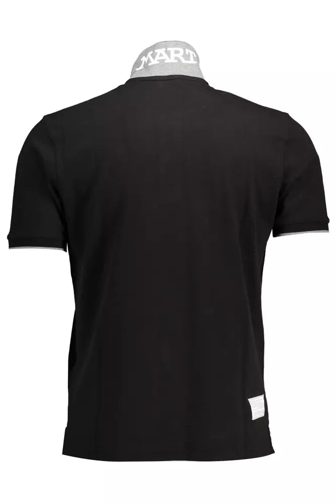 La Martina Black Cotton Polo Shirt for Men