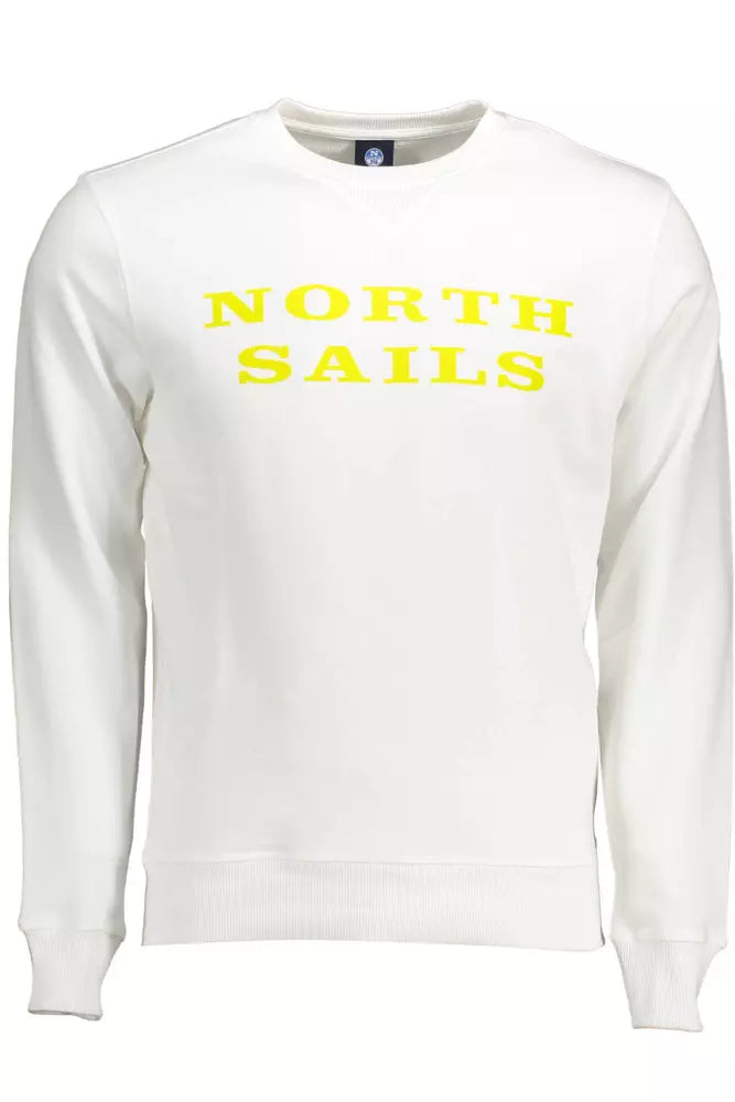 North Sails Weißer Baumwollpullover für Männer