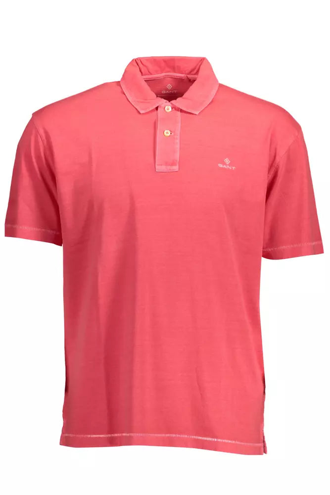 Gant Pink Cotton Polo Shirt for Men