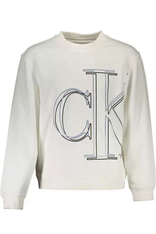 Calvin Klein White Cotton Sweater for Men