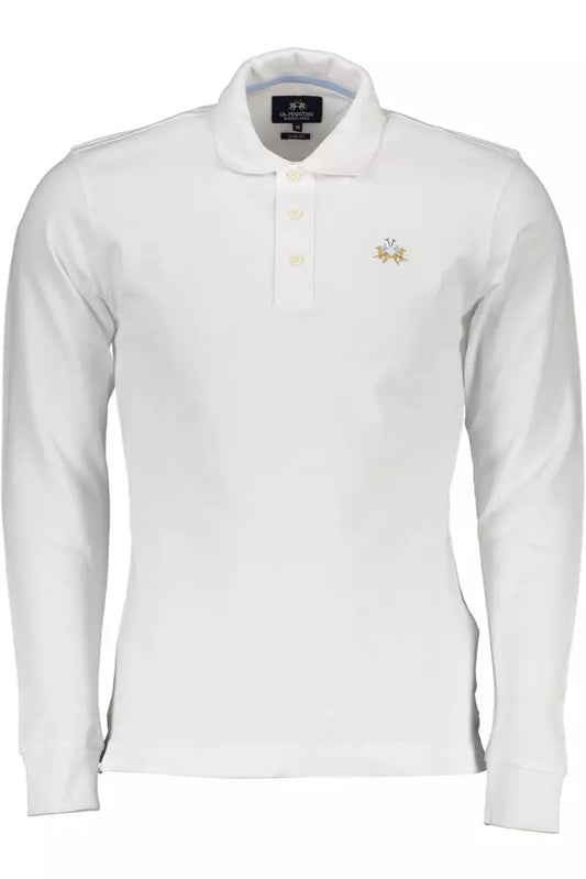 La Martina White Cotton Polo Shirt for Men