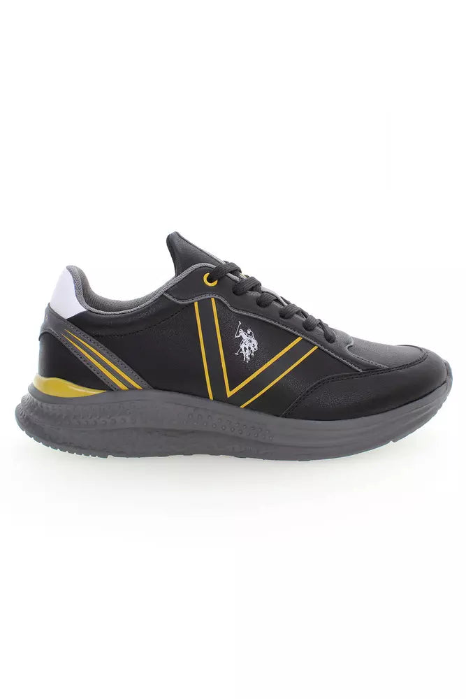 US POLO ASSN. Black Polyester Men's Sneaker