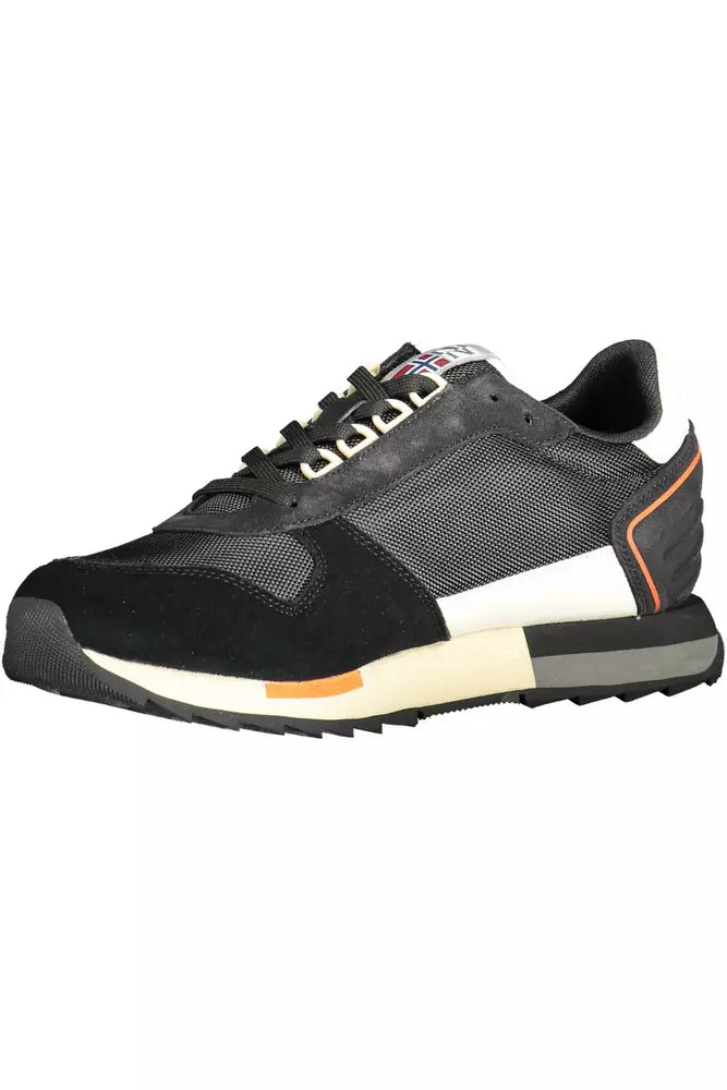 Napapijri Black Leather Men's Sneakers