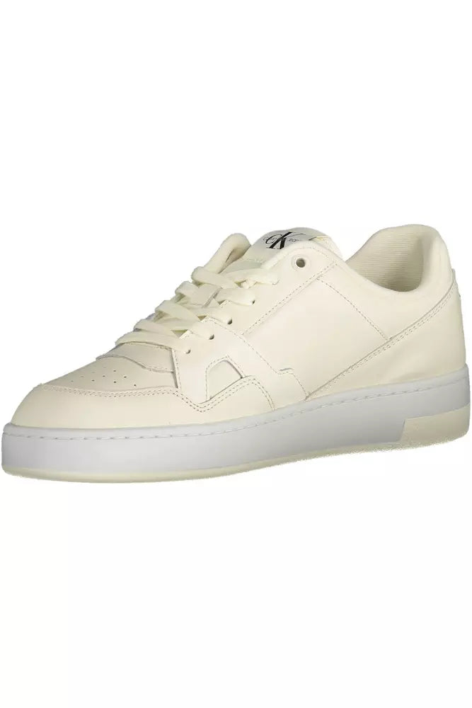 Calvin Klein White Leather Men's Sneakers