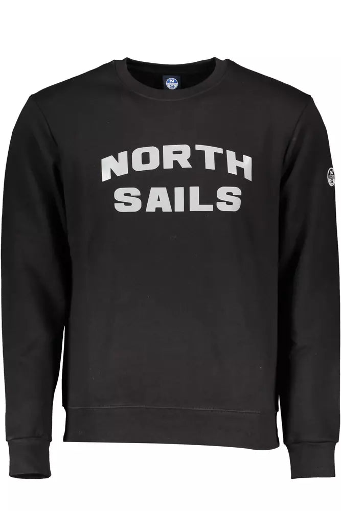 North Sails Schwarzer Baumwollpullover für Männer