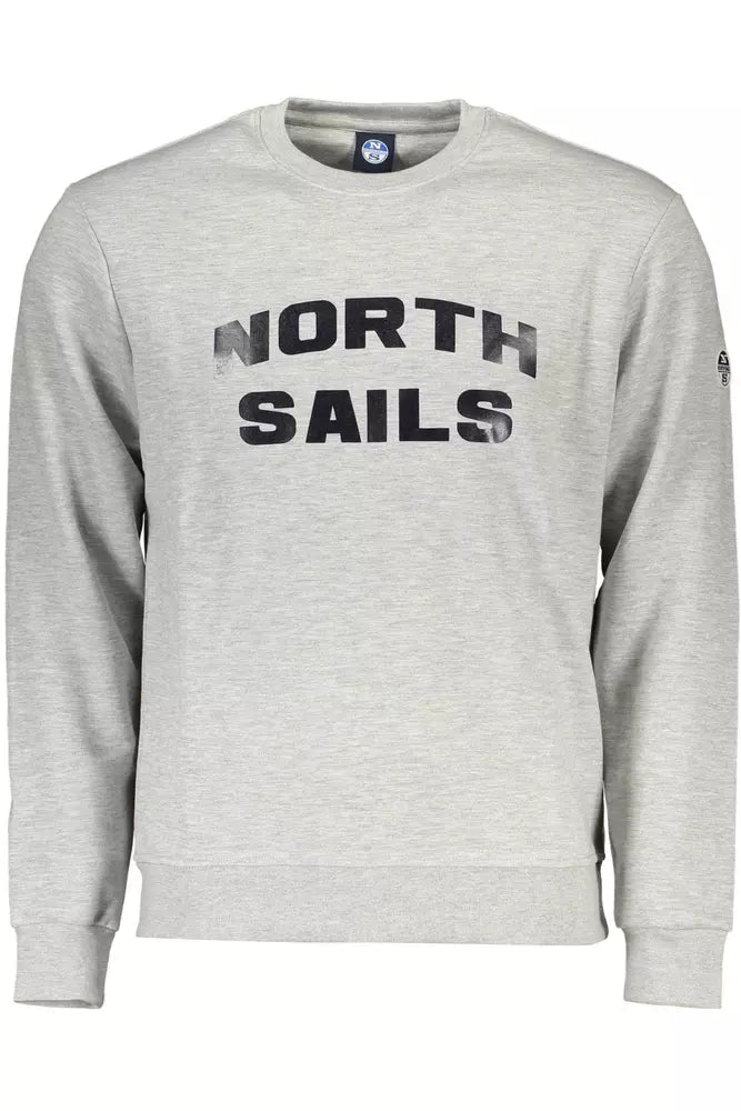 North Sails Grauer Baumwollpullover für Männer