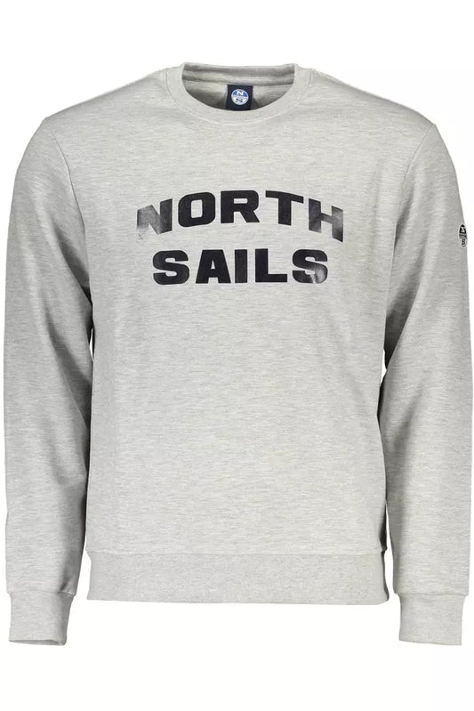 North Sails Grauer Baumwollpullover für Männer