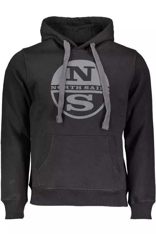 North Sails Schwarzes Baumwoll-Sweatshirt für Männer