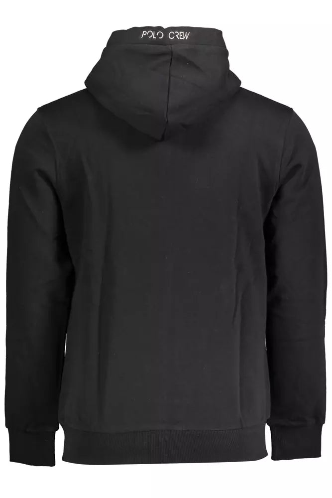 La Martina Black Cotton Sweater for Men