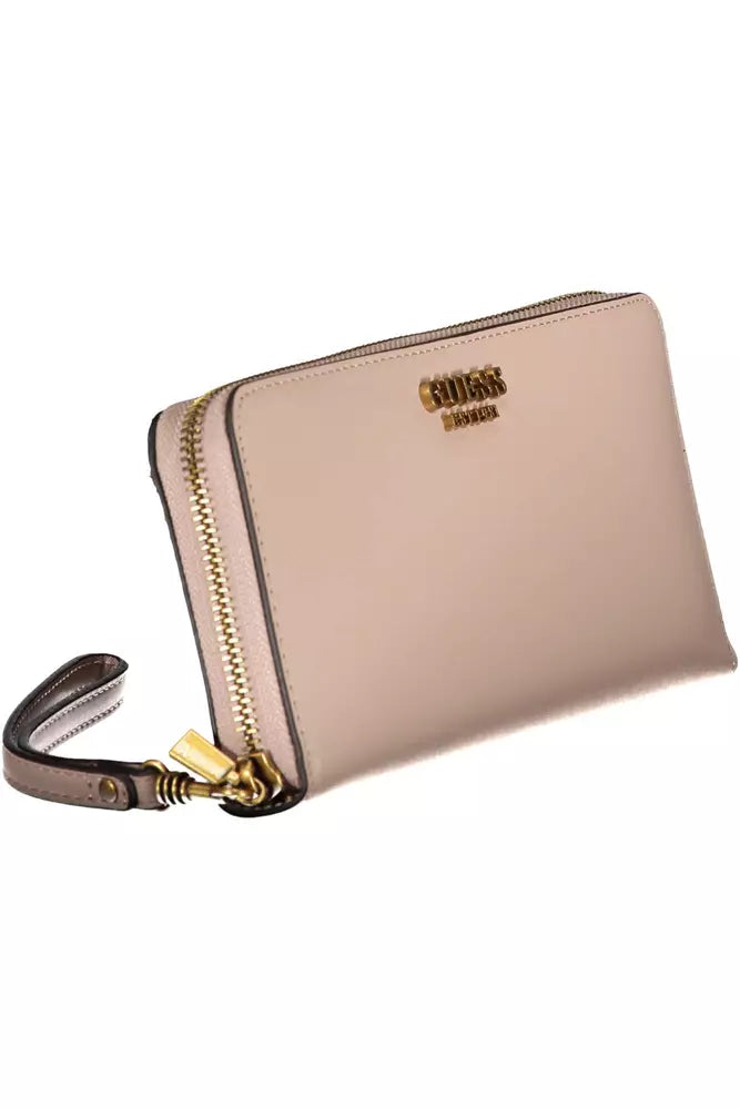 Guess Jeans Pink Polyethylene Wallet for Women