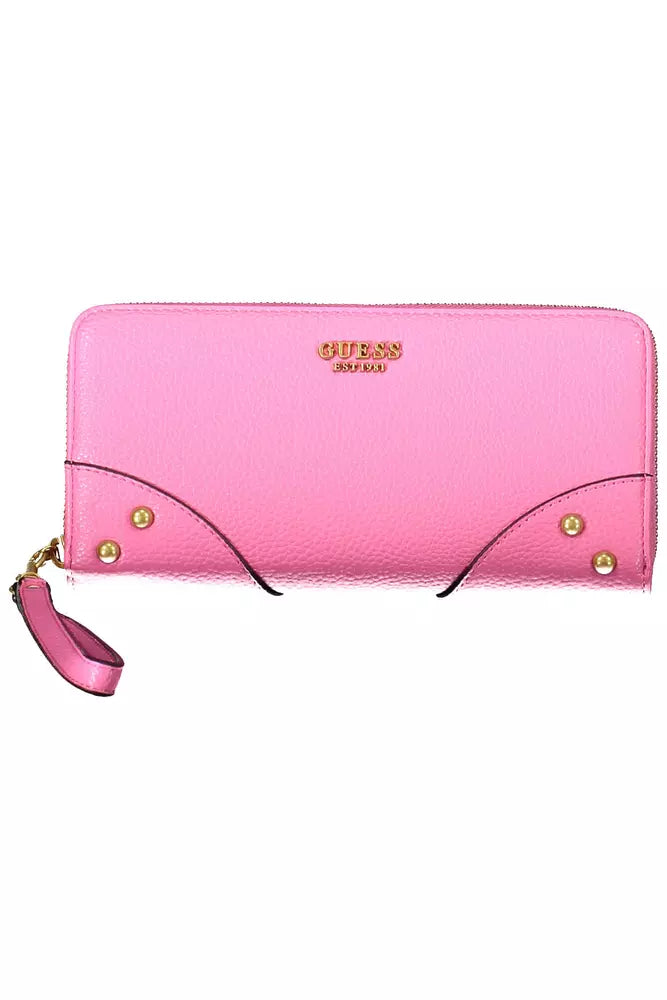 Guess Jeans Pink Polyethylene Wallet for Women