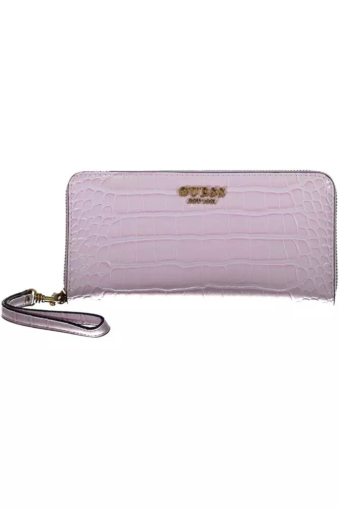 Guess Jeans Pink Polyethylene Wallet for Women