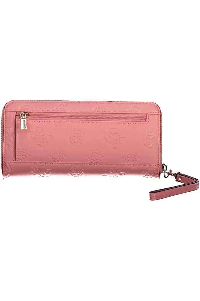 Guess Jeans Pink Polyethylene Wallet for Women