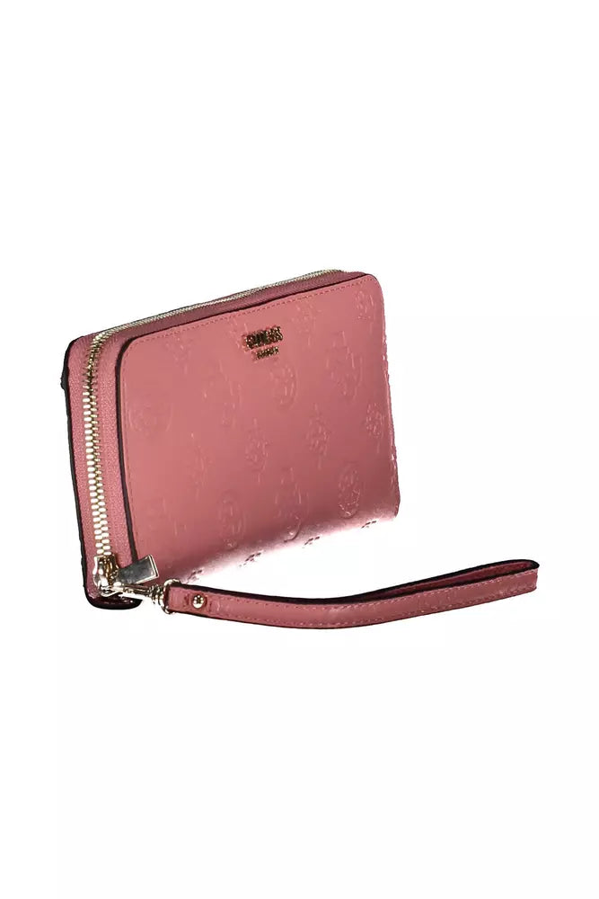 Guess Jeans Pink Polyethylene Wallet for Women