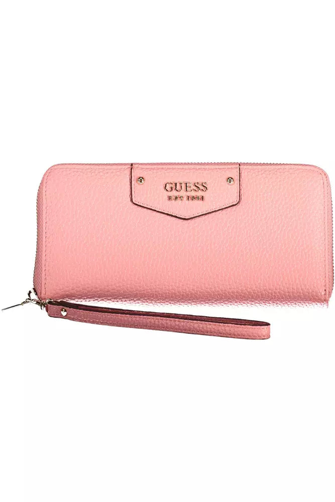 Guess Jeans Pink Polyethylene Wallet for Women