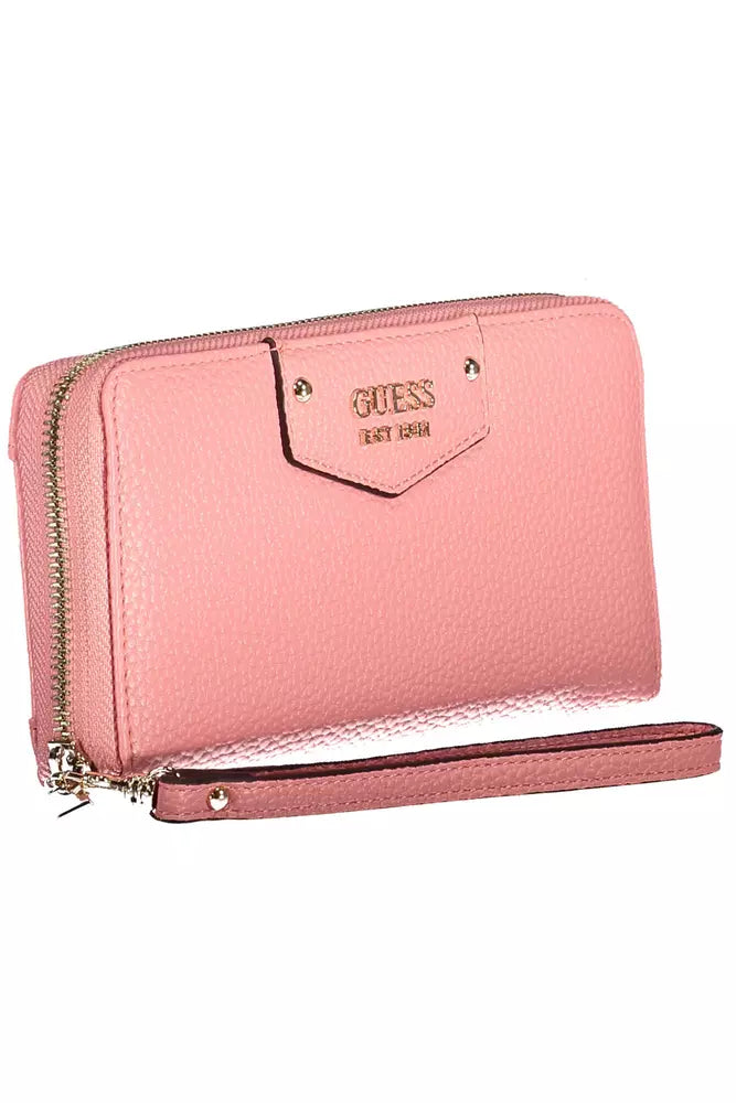 Guess Jeans Pink Polyethylene Wallet for Women