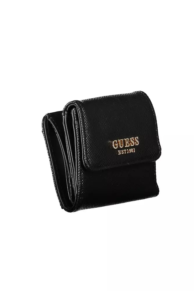 Guess Jeans Black Polyethylene Wallet for Women