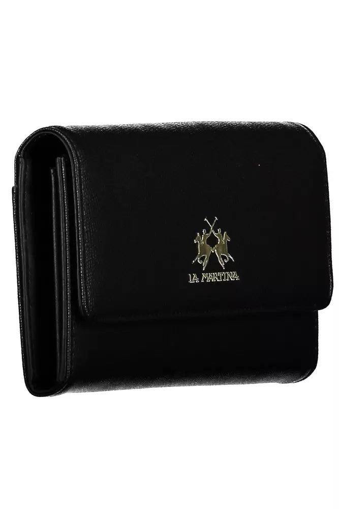 La Martina Black Polyethylene Wallet for Women