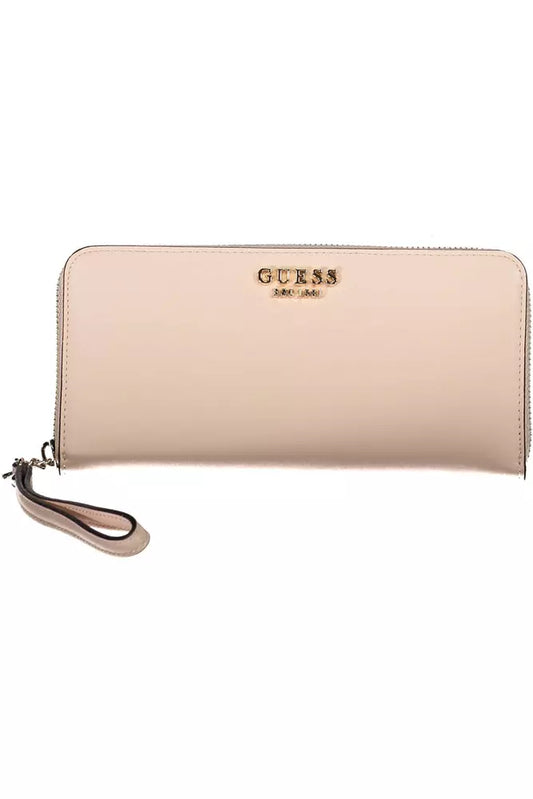 Guess Jeans Pink Polyethylene Wallet for Women