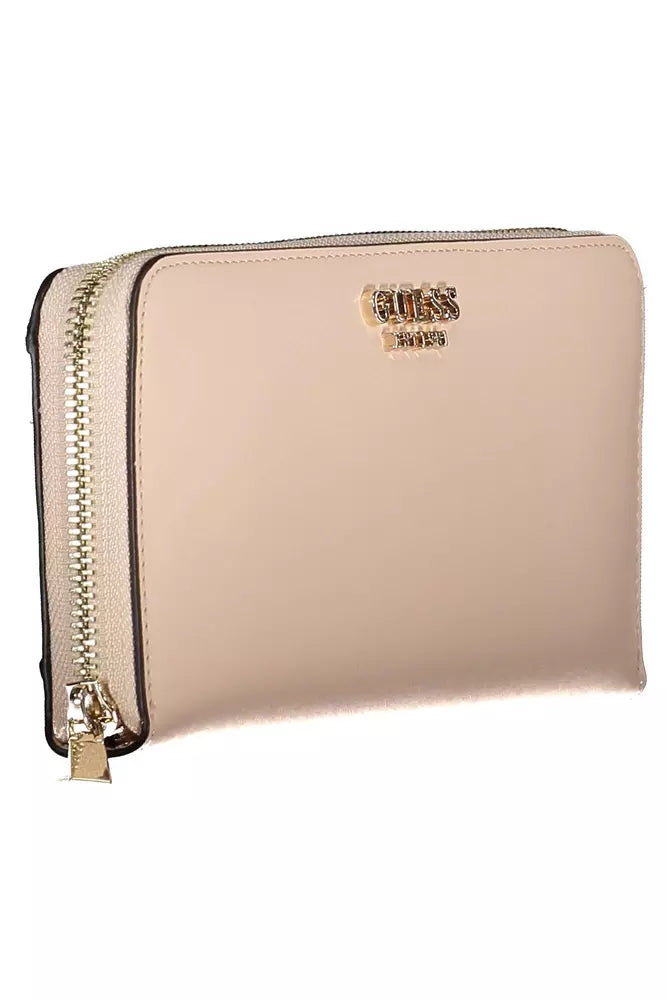 Guess Jeans Pink Polyethylene Wallet for Women