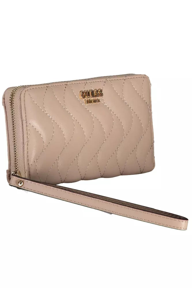 Guess Jeans Pink Polyethylene Wallet for Women