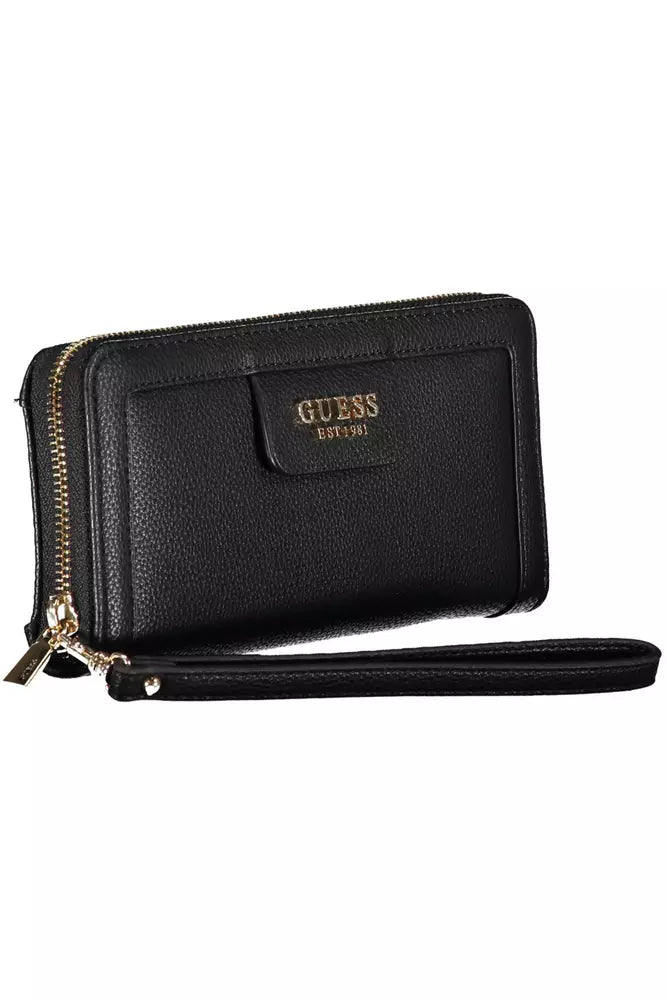 Guess Jeans Black Polyethylene Wallet for Women