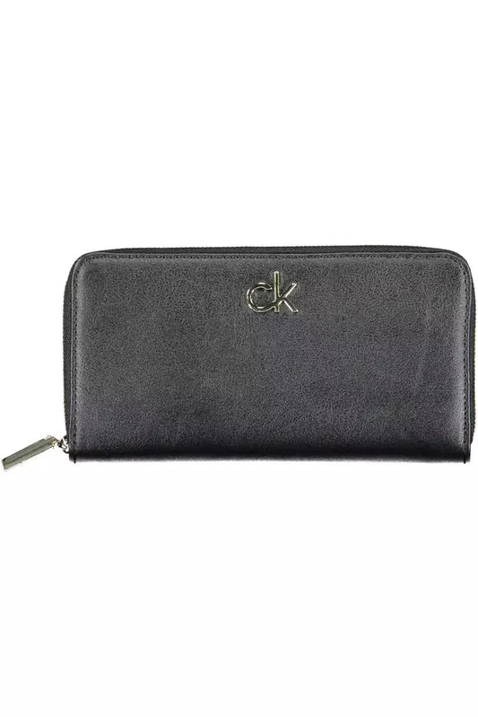 Calvin Klein Black Polyvinyl Chloride Wallet for Women