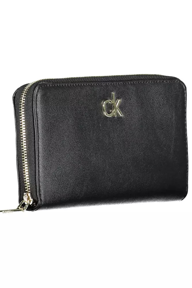 Calvin Klein Black Polyvinyl Chloride Wallet for Women