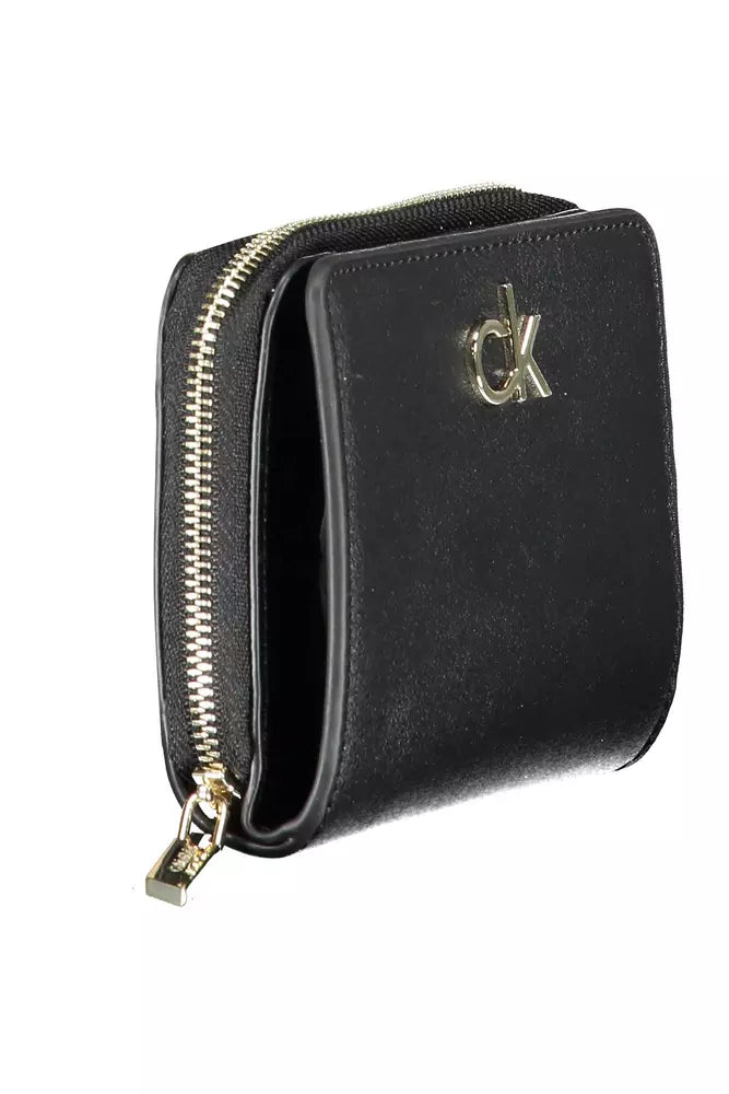 Calvin Klein Black Polyvinyl Chloride Wallet for Women