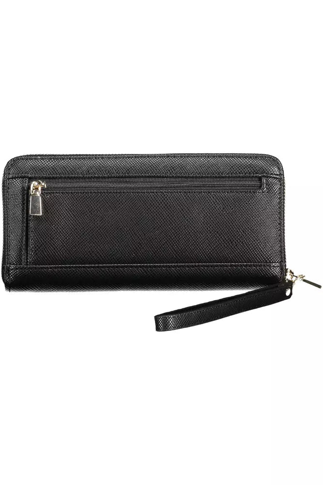 Guess Jeans Black Polyethylene Wallet for Women