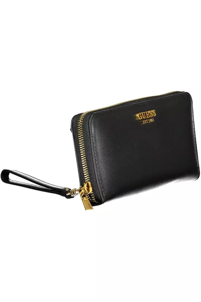 Guess Jeans Black Polyethylene Wallet for Women