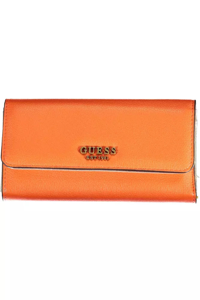 Guess Jeans Orange Polyethylen Frauen Brieftasche