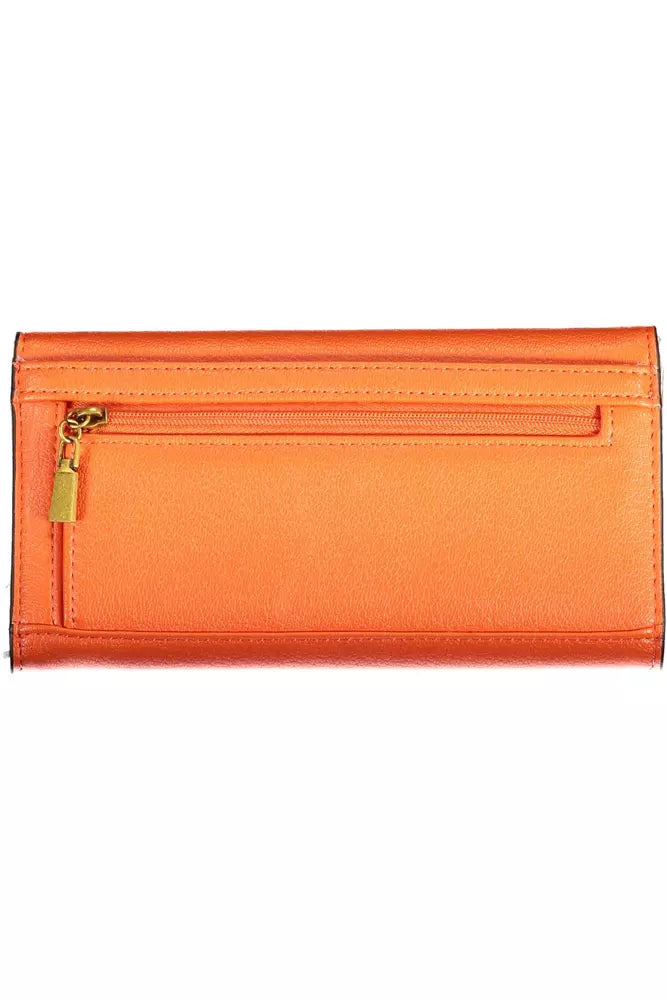 Guess Jeans Orange Polyethylen Frauen Brieftasche