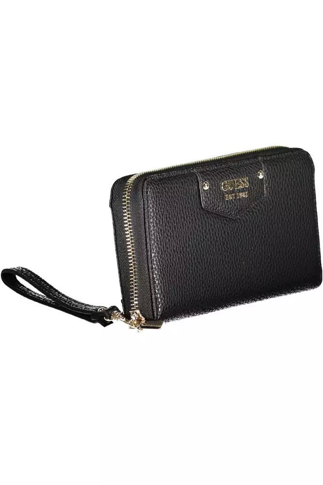 Guess Jeans Black Polyethylene Wallet for Women