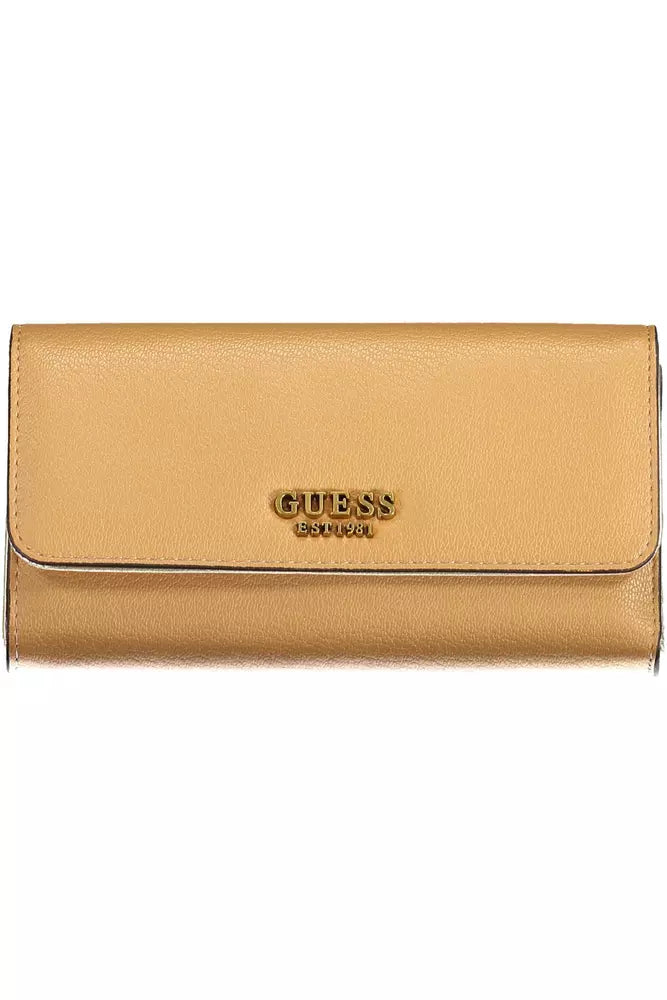 Guess Jeans Beige Polyethylene Women's Wallet