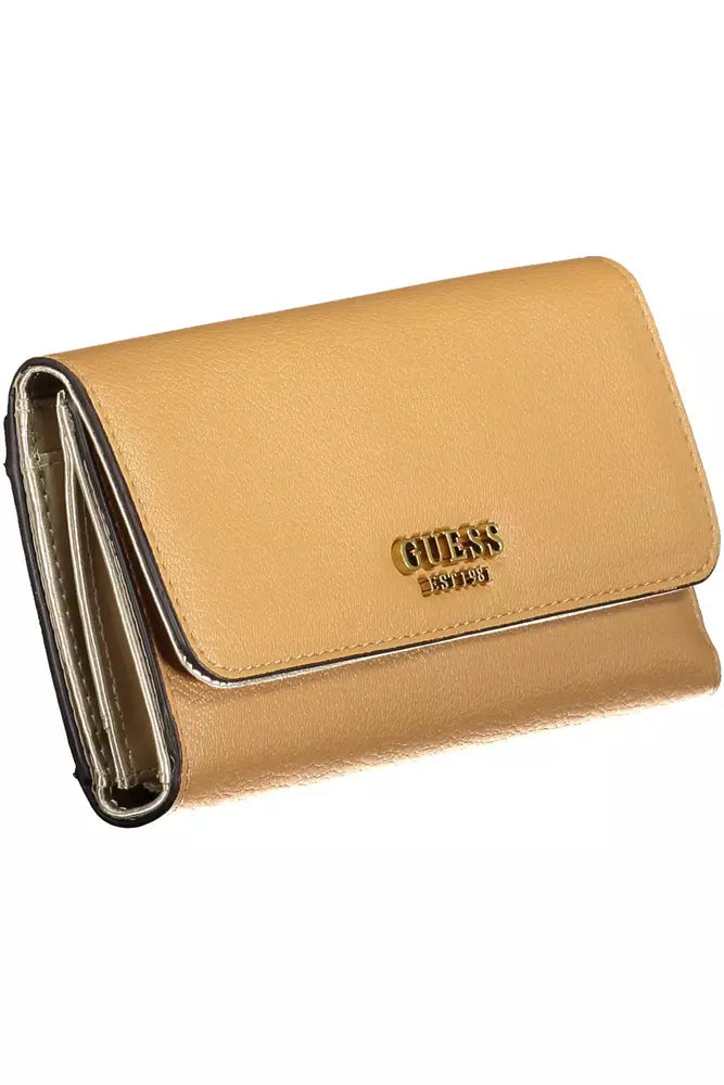 Guess Jeans Beige Polyethylene Women's Wallet