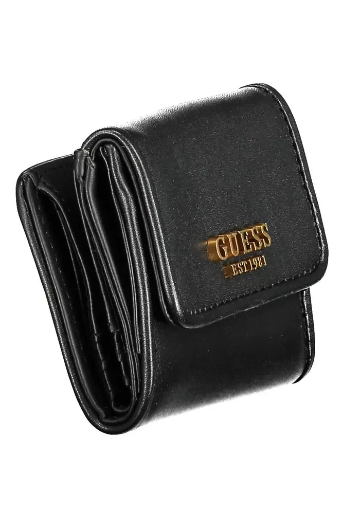 Guess Jeans Black Polyethylene Wallet for Women