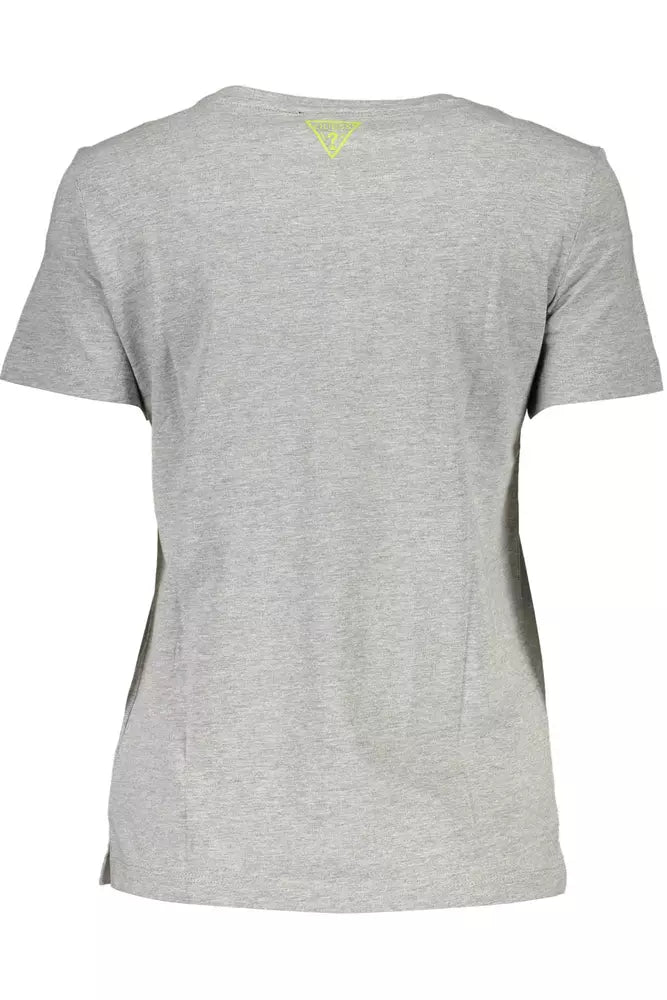 Guess Jeans Gray Cotton T-Shirt for Women