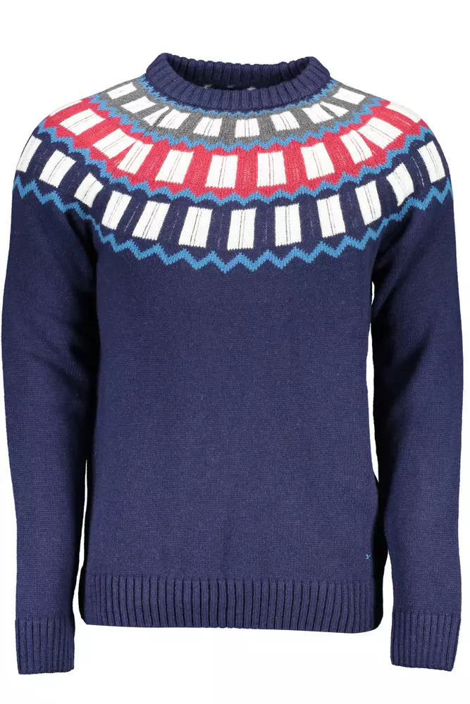 Gant Blue Wool Sweater for Men