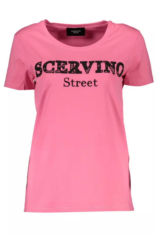 Scervino Street Pink Cotton Women's T-Shirt