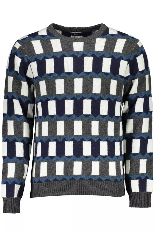 Gant Blue Wool Sweater for Men