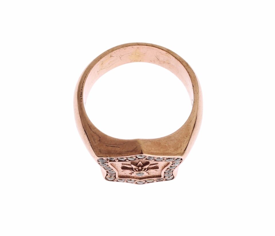 Nialaya Chic Rose Gold Plated Sterling Silver Ring