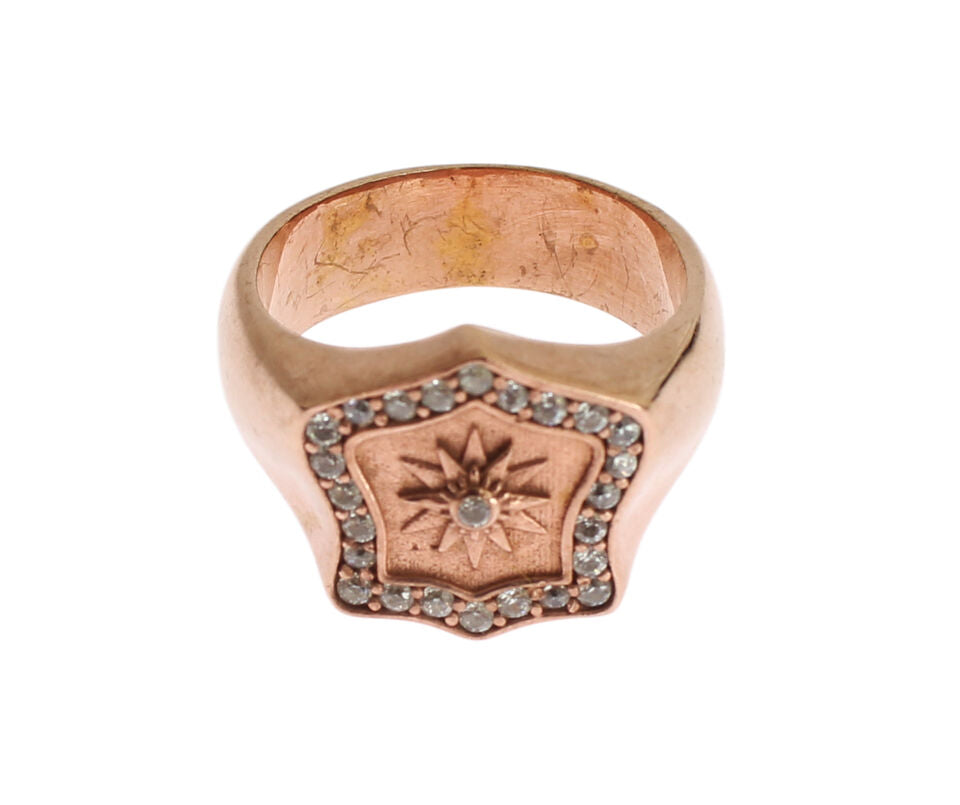 Nialaya Chic Rose Gold Plated Sterling Silver Ring