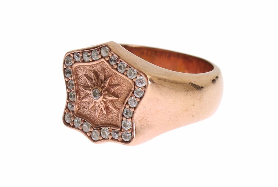 Nialaya Chic Rose Gold Plated Sterling Silver Ring