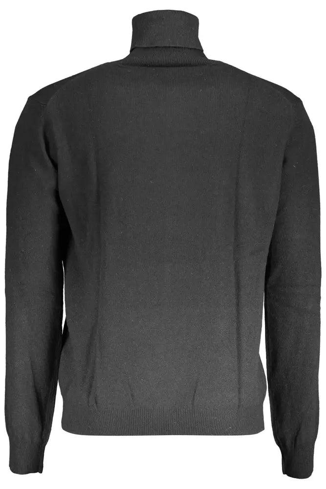 La Martina Black Wool Sweater for Men