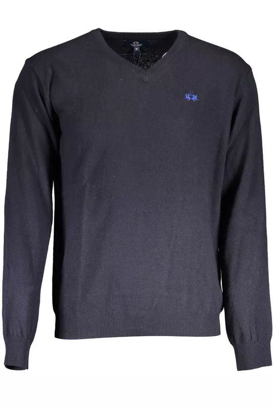 La Martina Blue Wool Sweater for Men